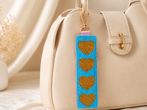 Sstringz Handmade Beaded Heart Keychain Cute Fashion Bag Charm Custom <b>Key</b> <b>Ring</b> Gift Accessory for <b>Keys</b> Backpacks and Handbags - Product Image 1