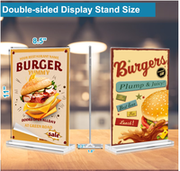 Support de menu en acrylique double face A4/A5/A6, présentoir de table transparent pour restaurant, support pour photos et enseignes