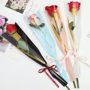 50 pièces/paquet, sac à fleurs en forme de couronne, bouquet de roses, papier d'emballage pour fleurs, emballage floral - Product Image 2