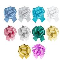 Vente en gros de nœuds papillon de Noël, nœuds en ruban de plastique PP colorés métallisés à bordure dorée, magnifiques et durables pour l'emballage de cadeaux