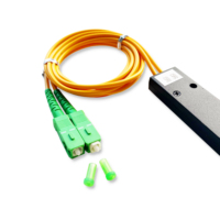 Acoplador de Fibra Óptica FBT 1*2 1*3 1*4 1*6 1*8 1*16 Tipo Caja ABS Conectores SC APC Acoplador FBT para CATV con Relación de Potencia Igual