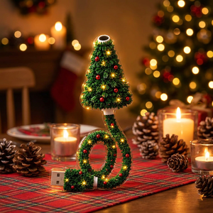 Modern <b>Christmas</b> Tree Night <b>Light</b> Projector USB 6 Pattern Slides Santa <b>Reindeer</b> Snowflake White Indoor Use Kids Room Holiday - Product Image 2