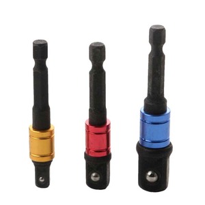 Tianhu Electric Drill Extension Rod Hex to Square Ball Joint Adapter 8Pcs Set 45 Steel Zinc Plated - Product Image 1