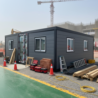 Maison mobile préfabriquée extensible à double aile, chambre d'amis de jardin, bureau de chantier portable, cabane préfabriquée