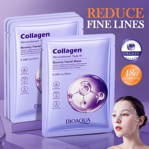 Mascarilla de Colágeno BIOAQUA 25ml, Mascarilla Hidratante para un Cuidado Óptimo de la <span class=keywords><strong>Piel</strong></span>, Hidratación Duradera y Aclaramiento del Tono de <span class=keywords><strong>Piel</strong></span> 25ml - Product Image 3