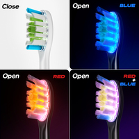 Ensemble de brosses à dents électriques soniques personnalisées pour adultes, 5 modes de nettoyage, rechargeable intelligent, LED, étanche IPX7, doux, 260 jours d'autonomie de la batterie