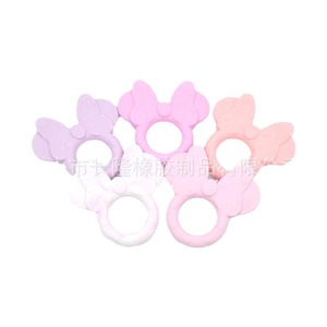 Anneau de dentition en silicone Minnie Mouse, jouet à mâcher pour bébé, pour filles de 3 mois et plus - Product Image 1