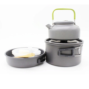 <span class=keywords><strong>Set</strong></span> da Cucina Portatile in Lega di Alluminio per Campeggio, per 2-<span class=keywords><strong>3</strong></span> Persone, Capacità <span class=keywords><strong>3</strong></span>-4L, Fornello a Gas Compatibile con Coperchio Pentola - Product Image 6