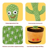 BJQ OEM Cactus de danse électronique mignon PP coton rempli jouet en peluche avec fonction de répétition d'enregistrement cadeau pour enfants jouet pour enfants