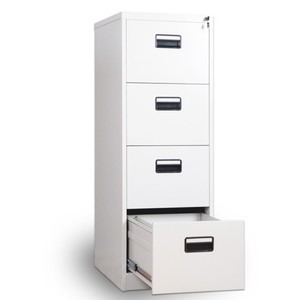 Dọc <span class=keywords><strong>4</strong></span> ngăn kéo thép tủ với khóa đen/trắng tập tin mạnh mẽ và bền tiếng ồn thấp Slide cho văn phòng trường khách sạn nhà - Product Image 3