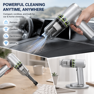 OEM ODM Wholesale 6000Pa Cordless Handheld <b>Vacuum</b> Cleaner Type-C Rechargeable Air Duster Blower Inflator Deflator for Car Home - Product Image 6
