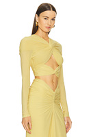 Robe de cocktail sur mesure haut de gamme à manches longues, coupe ajustée, extra longue, taille mi-haute torsadée, couleur unie, fabrication OEM