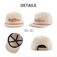 Topi Snapback Corduroy Outdoor Tanpa Struktur Model Retro Bordir Kustom Grosir Pabrik