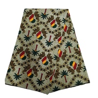 Nuevo Material de Vestido Nigeriano para Hacer uno Mismo, Tela Africana de Algodón y Poliéster con Estampado Java Encerado, 6 Yardas