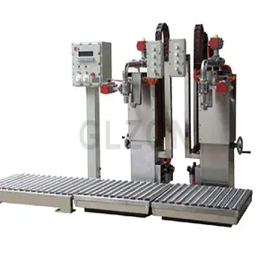 La máquina de llenado de pesaje de doble cabezal totalmente automática es adecuada para el llenado químico de aceite lubricante/poción/alcohol de 200L