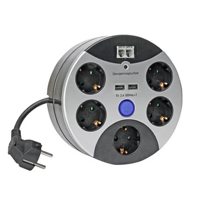 Multiprise Kopp 5 prises Schuko 2 USB Protection contre les surtensions Prise intelligente - Product Image 3