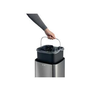 Collecteur de déchets DURABLE NO TOUCH 21L 21 l H570 mm inox st./plastique métallisé argent - Product Image 2