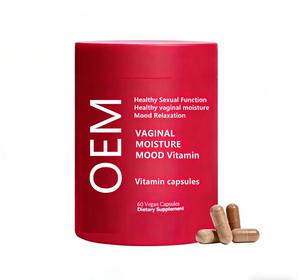 Cápsulas de Vitamina para Suporte ao Humor e Umidade Vaginal Feminina, Suplemento Natural para Saúde Sexual Feminina, Fabricação GMP, Rótulo Personalizado, Entrega Rápida - Product Image 1