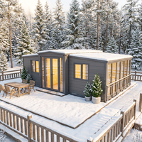 Maison préfabriquée en acier léger, écologique, imperméable, best-seller, moderne, luxueuse, à double aile extensible, équipée