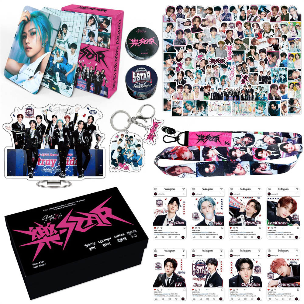KPOP Stray Kids Rock Star Album Set 5-Star Dome Tour Gift Box