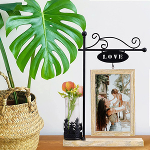 Marcos de Fotos de Madera 4x6 para Navidad, con Plantas, con Florero de Vidrio, Decorativos, Hidropónicos, para Regalos, Dropshipping - Product Image 4