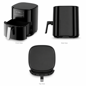 <span class=keywords><strong>Friteuse</strong></span> à air carrée classique Haier, compacte en plastique, 5,1-<span class=keywords><strong>6</strong></span>,0 L, pour 4-<span class=keywords><strong>6</strong></span> <span class=keywords><strong>personnes</strong></span>, écran tactile numérique LED, <span class=keywords><strong>6</strong></span> programmes, 80-200°C, sans huile, à air chaud - Product Image 4