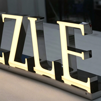DakeSign Papan Nama Huruf Akrilik LED Backlit Depan Belakang Custom Satu Paket IP65 Tahan Air untuk Toko, Iklan Komersial, Rumah Sakit