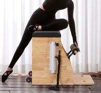 Chaise de Pilates en bois d'érable, écologique, durable, réglable, multifonctionnelle, équipement de gym avec combo 4 ressorts