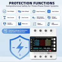Disjoncteur intelligent Tuya WiFi 4P 100A triphasé avec minuterie, protection contre les surtensions/sous-tensions et réenclenchement automatique pour la maison