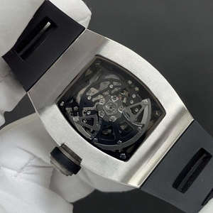 นาฬิกากลไกจักรกลของผู้ชายทันสมัย2025-tonneau นาฬิกาข้อมือกลไกโครงกระดูกพร้อมสายรัดยาง - Product Image 6