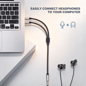 Divisor de Audio Estéreo de 3.5MM Hembra a 2 Machos, Conector de Audio de 3.5MM, 1 Hembra a 2 Machos Dobles, <span class=keywords><strong>Cable</strong></span> Adaptador de Audio Auxiliar - Product Image 6