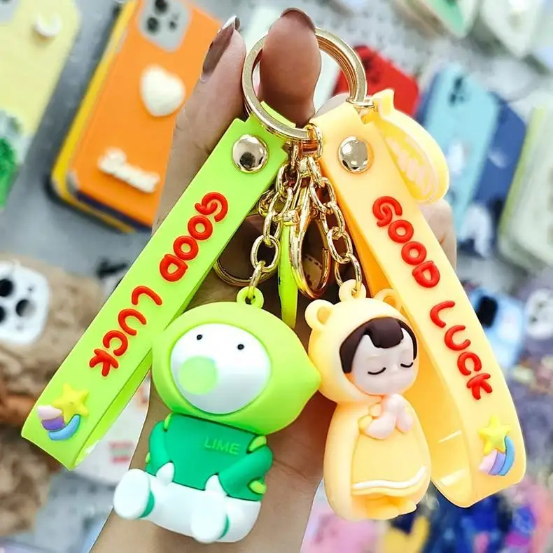 Bán Buôn 3D Mềm PVC Silicone Chết Cắt Keyring De Phim Hoạt Hình Bóng Đá Móc Khóa Móc Chìa Khóa Cao Su Kawaii Biểu Tượng Tùy Chỉnh Keychain