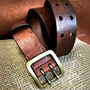 Ceinture Formelle Carrée pour Homme en Cuir de Vachette avec Boucle en Acier Vintage Écologique, Impression Logo Personnalisée, Article Cadeau de Luxe, Vente Flash - Product Image 1