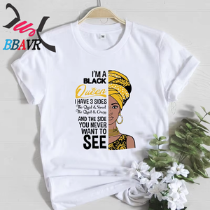 Camiseta de Manga Corta Estampada de Estilo Retro, Informal y a la Moda para Mujer, Venta al Por Mayor de Fábrica, Alta Calidad, Popular en Otoño - Product Image 2