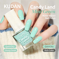 Vernis à ongles KUDAN Healthy Nail Friendly Water 10ml, teintes populaires toutes saisons, séchage rapide, manucure DIY, certifications complètes