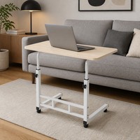 Bureau d'ordinateur portable robuste avec design ergonomique et pieds antidérapants pour adultes, idéal pour manger, travailler et regarder des films