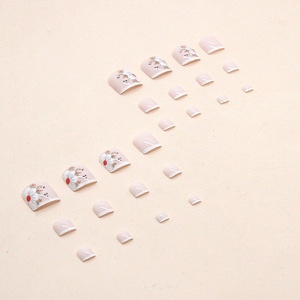 F055 vente en gros 24 pièce/boîte <span class=keywords><strong>faux</strong></span> bout court de concepteur presse sur les <span class=keywords><strong>ongles</strong></span> d'orteil presse sur personnalisé presse sur les <span class=keywords><strong>ongles</strong></span> d'orteil - Product Image 3