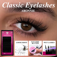 Extensions de cils en velours personnalisées, éventails en cachemire, extensions de cils pré-faites à volume, extensions de cils coréennes en PBT