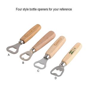 Ouvre-bouteille avec manche en bois massif, ouvre-bouteille en acier inoxydable massif, pour Bar de fête familial - Product Image 2