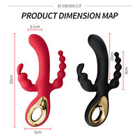 New Rabbit Anal Plug 3 in 1 Vibrator 10 Starke Geschwindigkeiten Vibrierender G-Punkt-Stimulator Dildo Sexspielzeug für Frauen