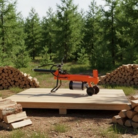 Fendeuse de bûches cinétique électrique certifiée CE 110-240V 7 tonnes 300 mm, machine forestière pour déchiqueteuse de bois domestique
