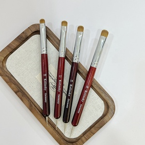 Best-Selling Double-Headed French Nail <b>Brush</b> with Diamond Tip and Wooden Barrel Customizable Logo Kolinsky Hair Product - Product Image 2