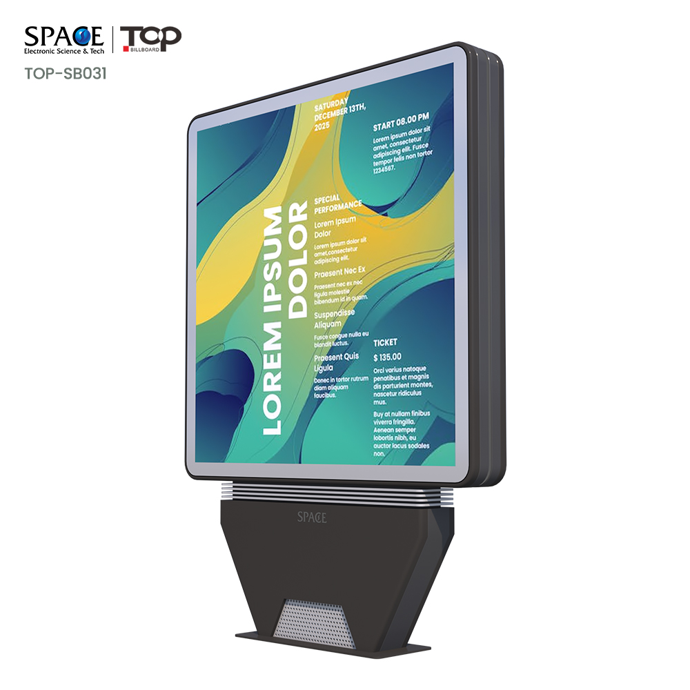 Outdoor Doppia Faccia Scrolling Pubblicità Poster Light Box Telaio Muppy