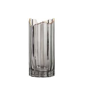 Grand <span class=keywords><strong>vase</strong></span> cylindrique droit avec motif glacier, <span class=keywords><strong>vase</strong></span> en verre au style luxueux et haut de gamme - Product Image 4