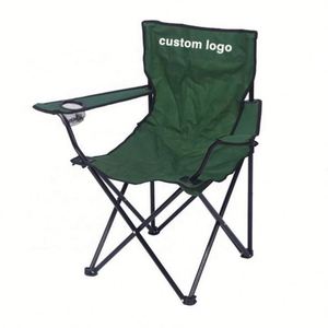 Chaise de plage portable avec logo personnalisé imprimé, chaise à dos pour la pêche, la randonnée, le camping, la villa, cadre en acier de 16 mm - Product Image 4