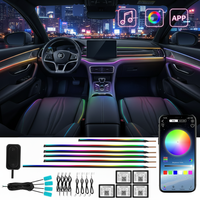 Lumière d'ambiance LED RGB 64 couleurs Premium 12V 3-5W pour l'intérieur du SUV BYD Tang, lampe d'ambiance, contrôle par application, Plug & Play, garantie 1 an