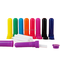 Logo personnalisé Noir Blanc Nez Vide Inhalateur Nasal en Plastique Bâton Inhalateur Nasal d'Aromathérapie Huile Essentielle Tube Inhalateur Nasal pour Bâton Diffuseur