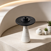 Brûleur d'encens en marbre blanc naturel de qualité supérieure, brûleur de Bakhoor et d'Oud pour villa de luxe, salon, ornement décoratif d'arôme pour la maison