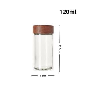 Vente en gros de pots de stockage d'épices en verre pour la maison et la cuisine avec support et couvercle en bois - Product Image 4