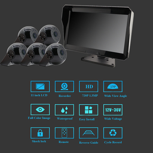 11 Inch 5ch Multiplex Monitor Lái Xe Hỗ Trợ Phía Trước Và Phía Sau Không Thấm Nước Ánh Sáng Sao Cctv Gương An Ninh Ahd Hệ Thống <span class=keywords><strong>Camera</strong></span> - Product Image 6